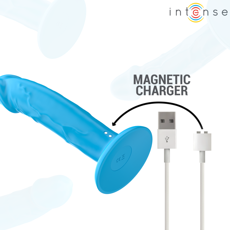INTENSE - PHOEBE REALISTIC VIBRATOR 10 VIBRATIONS BLUE REMOTE CONTROL - NOCTURNA DESIRES