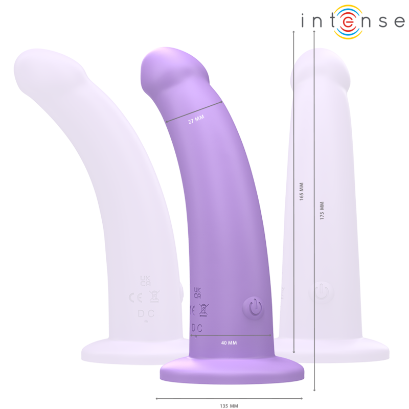 INTENSE - EDDIE VIBRATOR 17.5 CM 10 VIBRATIONS PURPLE REMOTE CONTROL - NOCTURNA DESIRES