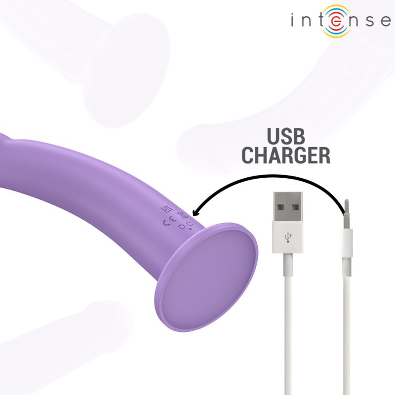 INTENSE - EDDIE VIBRATOR 17.5 CM 10 VIBRATIONS PURPLE REMOTE CONTROL - NOCTURNA DESIRES