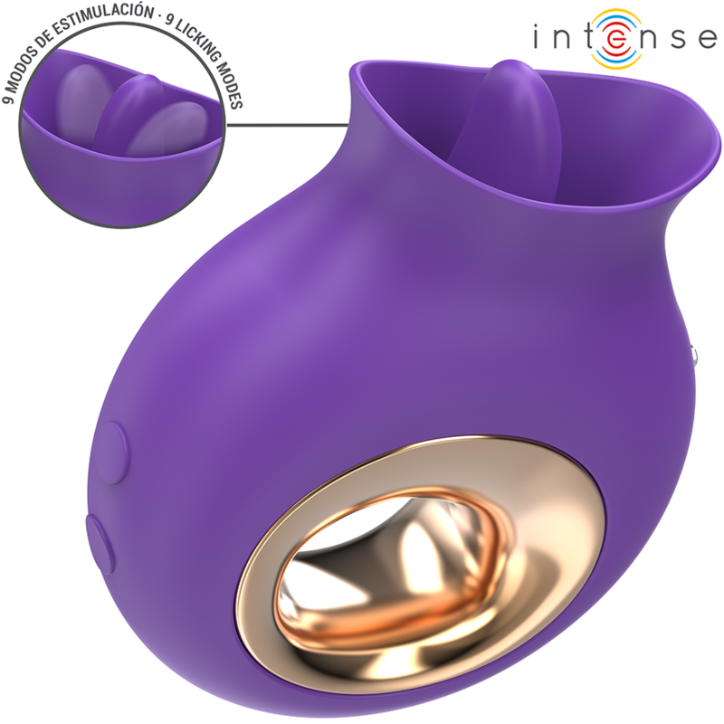 INTENSE - TULI CLITORIS STIMULATOR 9 VIBRATIONS & 9 OSCILLATIONS PURPLE - NOCTURNA DESIRES