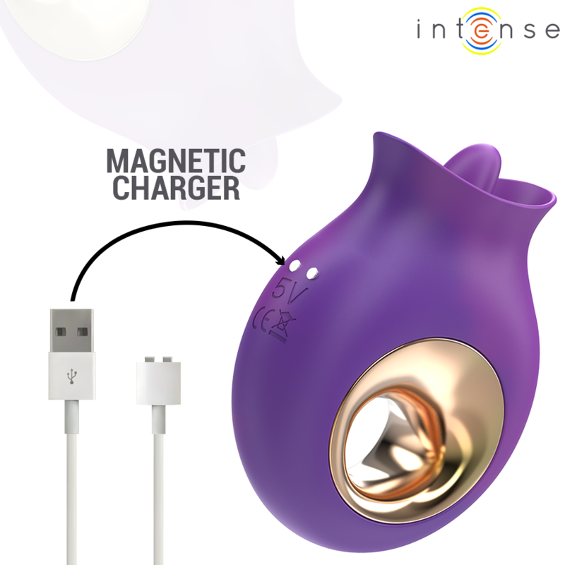 INTENSE - TULI CLITORIS STIMULATOR 9 VIBRATIONS & 9 OSCILLATIONS PURPLE - NOCTURNA DESIRES