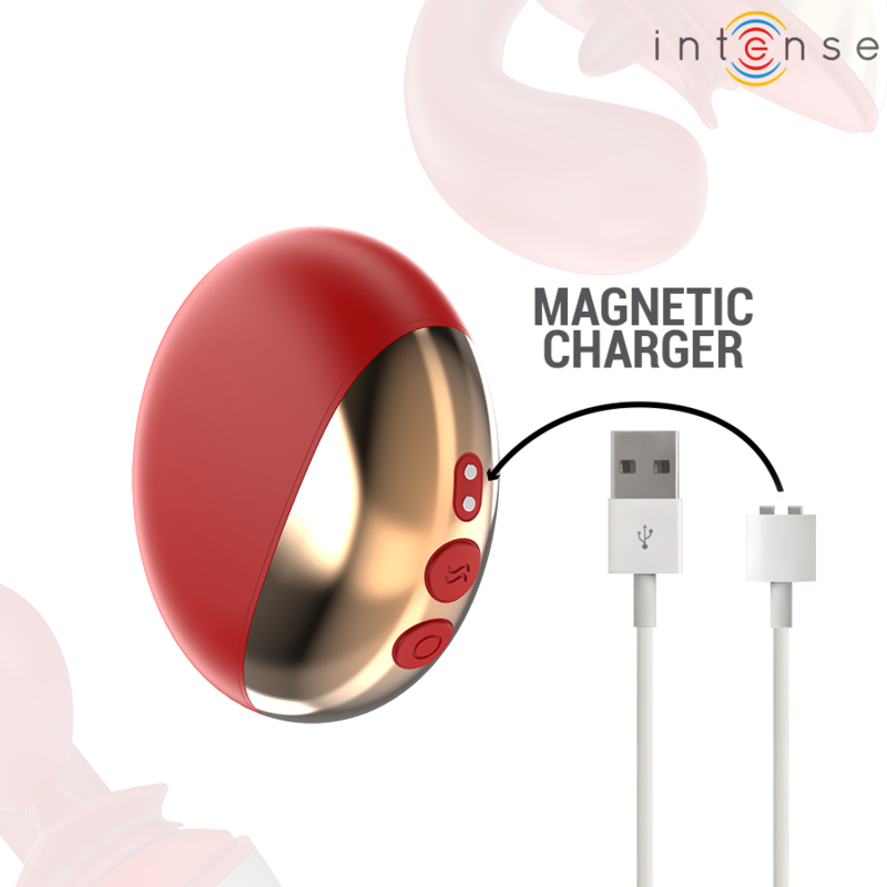 INTENSE - MARIAH VIBRATOR & STIMULATOR IN U SHAPE 10 VIBRATIONS RED - NOCTURNA DESIRES