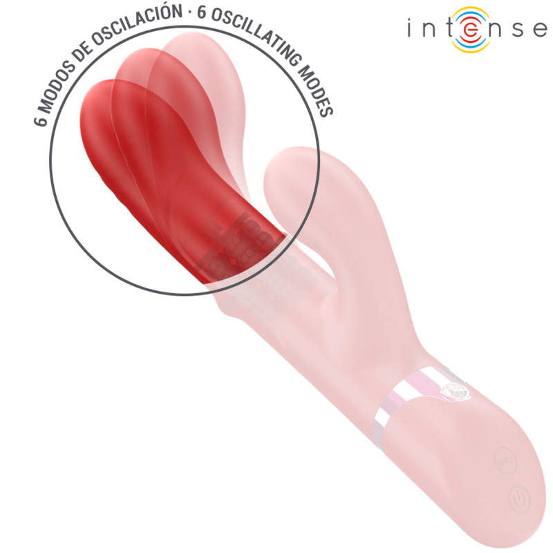 INTENSE - LELE MULTIFUNCTION VIBRATOR ROTATING & OSCILLATION & STIMULATION RED - NOCTURNA DESIRES