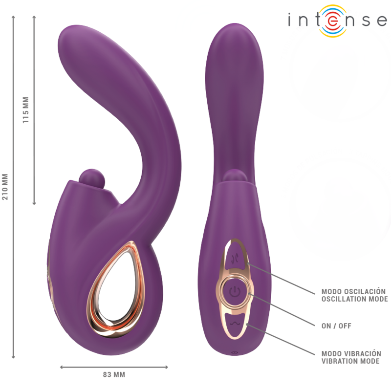 INTENSE - LALI MULTIFUNCTION G-SPOT VIBRATOR TAPPING & THRUST & VIBRATION PURPLE - NOCTURNA DESIRES