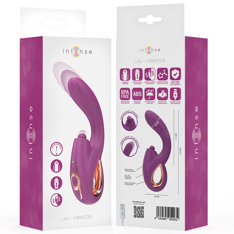 INTENSE - LALI MULTIFUNCTION G-SPOT VIBRATOR TAPPING & THRUST & VIBRATION PURPLE - NOCTURNA DESIRES