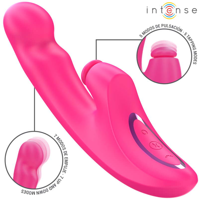 INTENSE - EMI VIBRATOR 13.5 CM MULTIFUNCTION 3 IN 1 10 VIBRATIONS PINK - NOCTURNA DESIRES