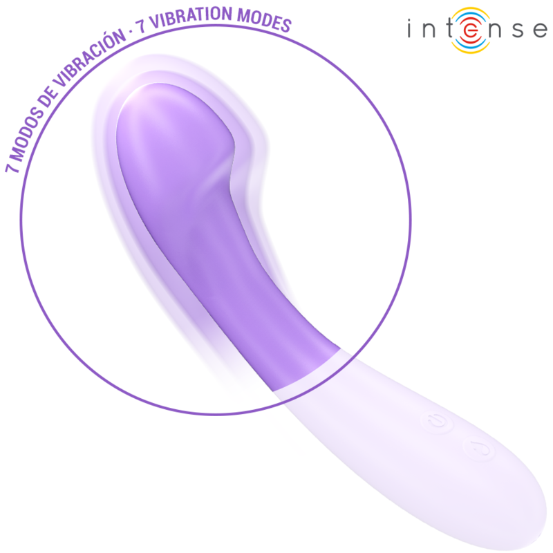 INTENSE - BECKY VIBRATOR 19 CM HEATABLE 7 VIBRATIONS PURPLE - NOCTURNA DESIRES