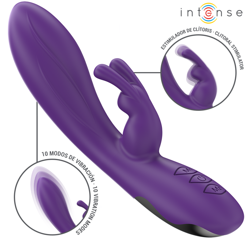 INTENSE - RANDALL RABBIT VIBRATOR 10 VIBRATIONS PURPLE - NOCTURNA DESIRES