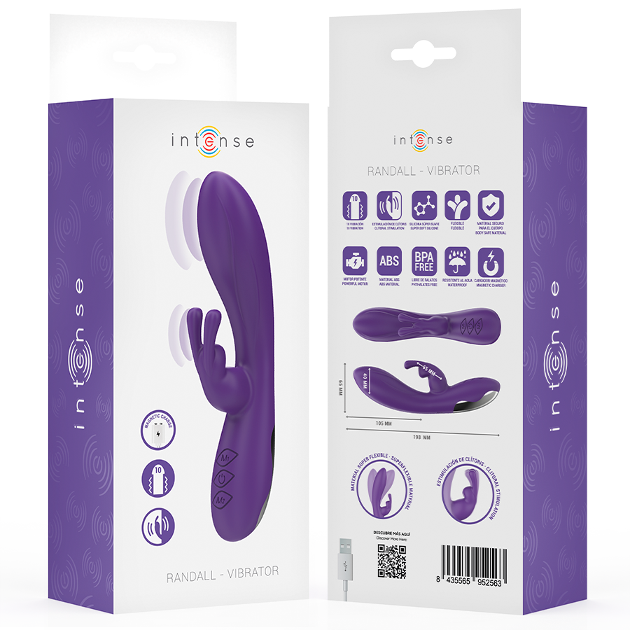 INTENSE - RANDALL RABBIT VIBRATOR 10 VIBRATIONS PURPLE - NOCTURNA DESIRES