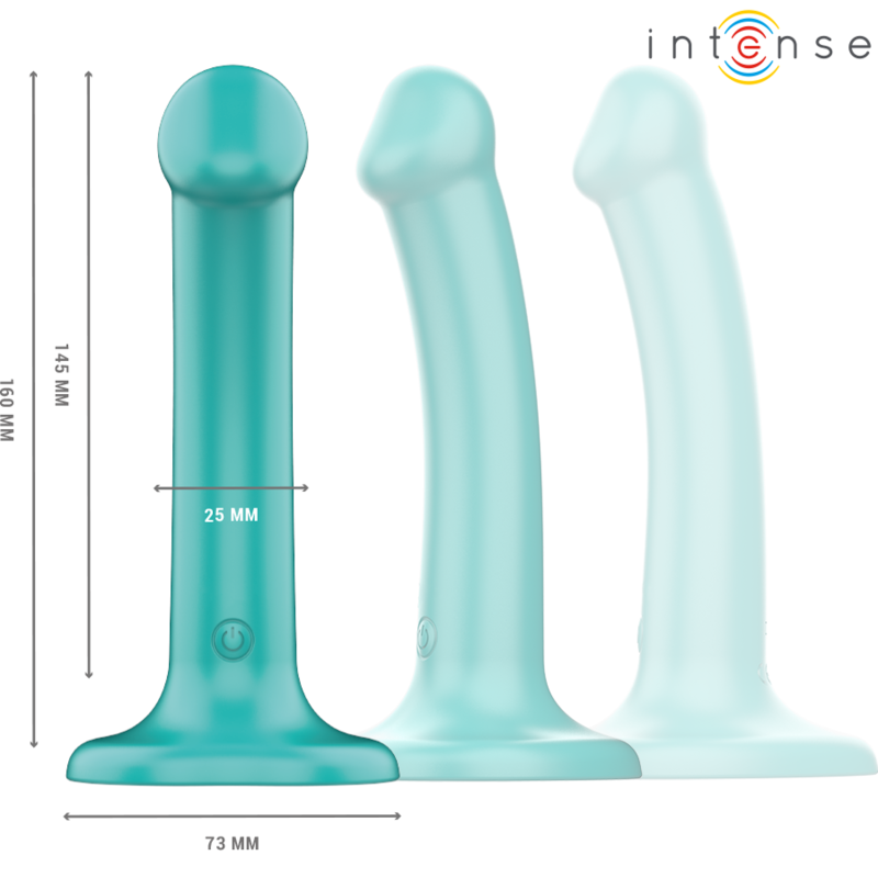 INTENSE - KATIE VIBRATOR WITH SUCTION CUP 10 VIBRATIONS BLUE REMOTE CONTROL - NOCTURNA DESIRES