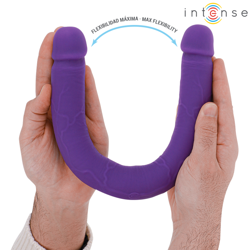 INTENSE - GUNTER DILDO DOUBLE VIBRATOR 40 CM PURPLE REMOTE CONTROL - NOCTURNA DESIRES
