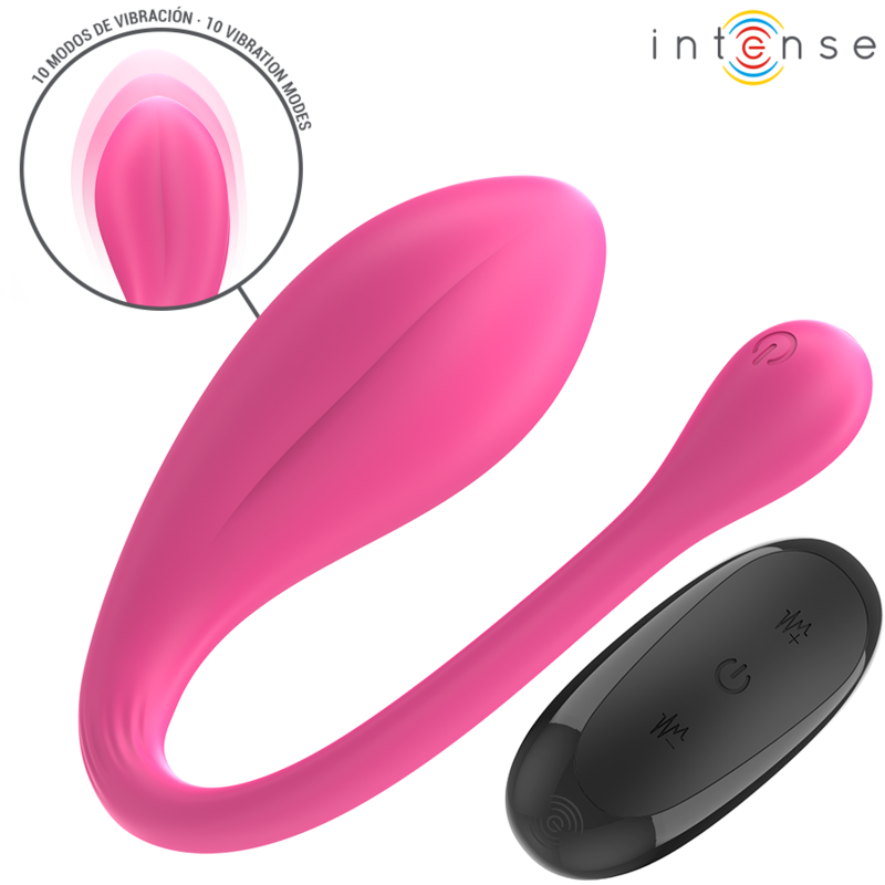 INTENSE - JANICE U VIBRATOR DOUBLE STIMULATION 10 VIBRATIONS PINK REMOTE CONTROL - NOCTURNA DESIRES