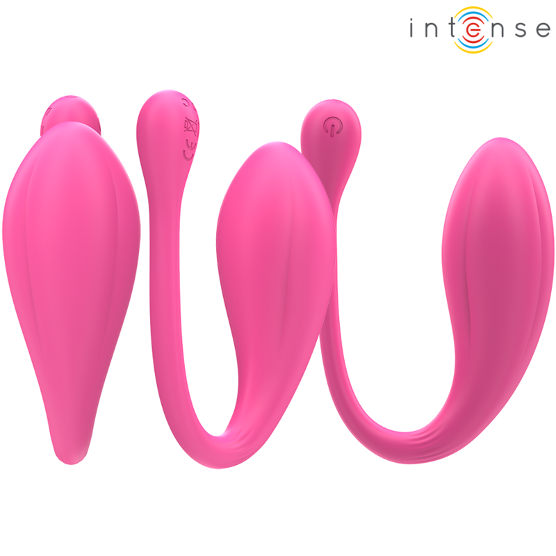 INTENSE - JANICE U VIBRATOR DOUBLE STIMULATION 10 VIBRATIONS PINK REMOTE CONTROL - NOCTURNA DESIRES