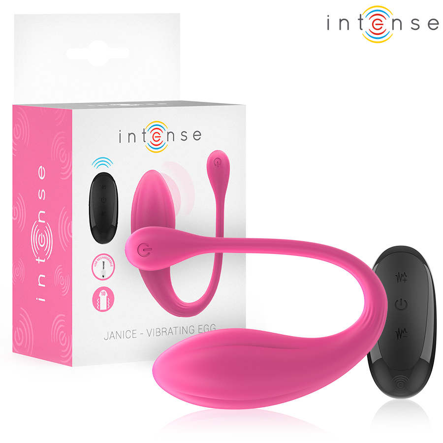 INTENSE - JANICE U VIBRATOR DOUBLE STIMULATION 10 VIBRATIONS PINK REMOTE CONTROL - NOCTURNA DESIRES
