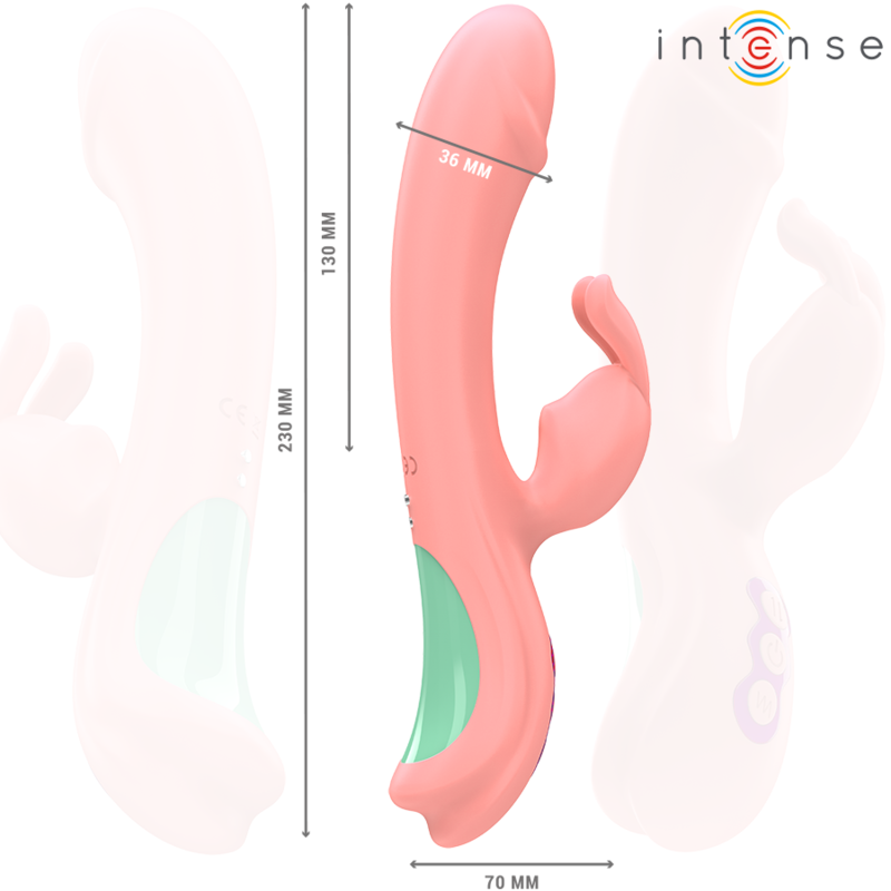 INTENSE - RACHEL RABBIT VIBRATOR 5 VIBRATIONS PINK - NOCTURNA DESIRES