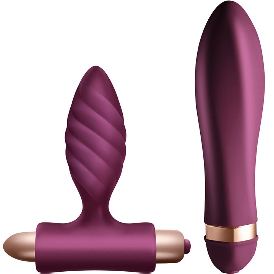 CLIMAXIMUM - DESIRE KIT TWISTED VIBRATOR + ANAL PLUG - NOCTURNA DESIRES