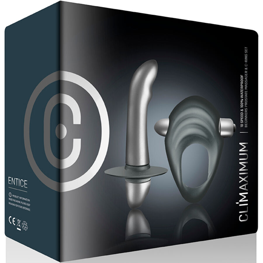 CLIMAXIMUM - ENTICE KIT COCK RING + PROSTATE VIBRATOR BEGINNERS - NOCTURNA DESIRES