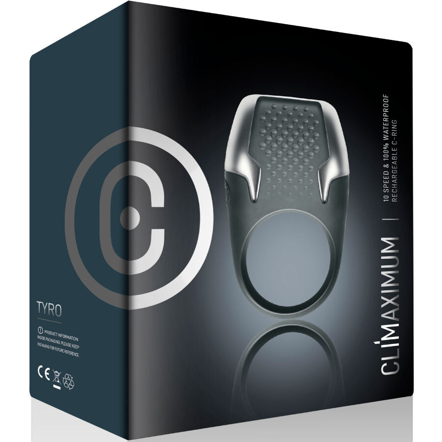 CLIMAXIMUM - TYRO VIBRATING COCK RING WITH LED LIGHTS - NOCTURNA DESIRES