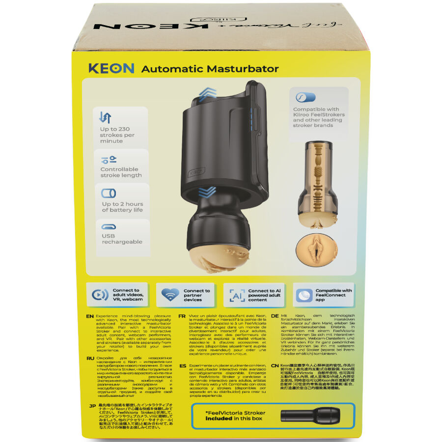 KIIROO - KEON WIFI COMBO VICTORIA JUNE AUTOMATIC MASTURBATOR + FEEL STROKER - NOCTURNA DESIRES