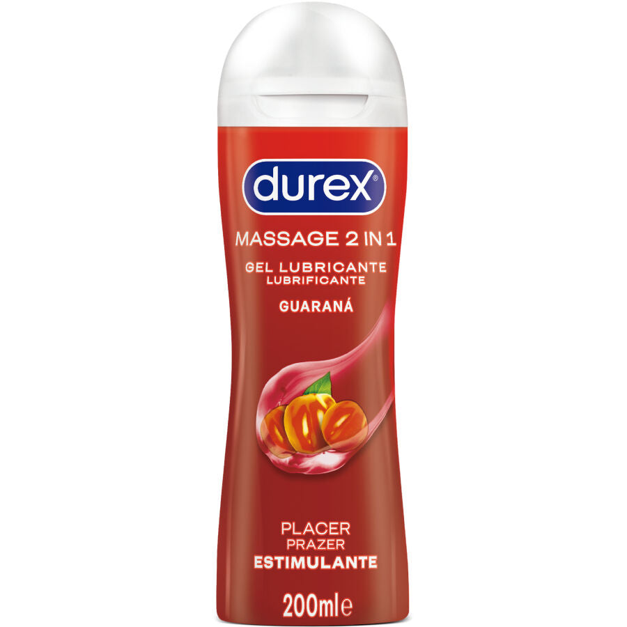 DUREX - GUARANA STIMULATING MASSAGE LUBRICANT GEL 200 ML DUREX LUBES  NOCTURNA DESIRES