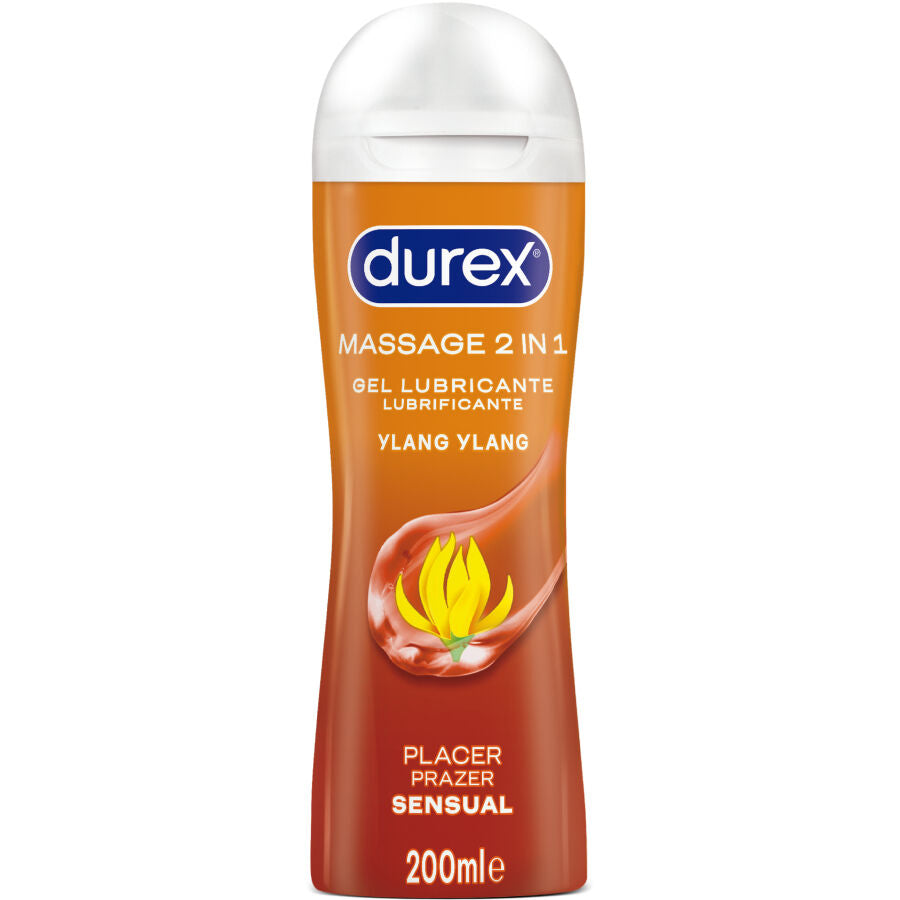 DUREX - YLANG YLANG SENSUAL MASSAGE LUBRICANT GEL 200 ML DUREX LUBES  NOCTURNA DESIRES