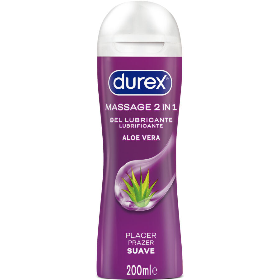 DUREX - SOFT ALOE VERA MASSAGE LUBRICANT GEL 200 ML DUREX LUBES  NOCTURNA DESIRES