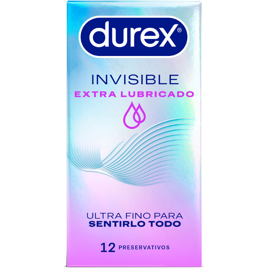 DUREX - EXTRA LUBRICATED INVISIBLE CONDOMS 12 UNITS DUREX CONDOMS  NOCTURNA DESIRES