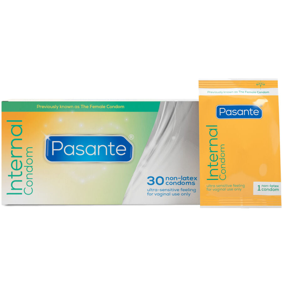 PASANTE - INTERNAL FEMALE CONDOMS BOX 30 UNITS - NOCTURNA DESIRES