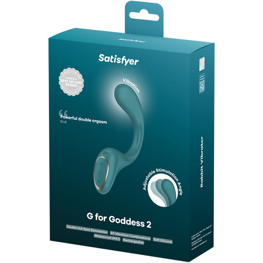 SATISFYER - G FOR GODDESS 2 RABBIT VIBRATOR BOTTLE GREEN - NOCTURNA DESIRES