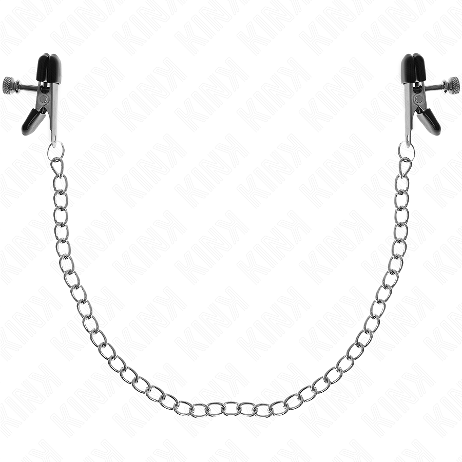 KINK - FLAT CHAIN NIPPLE CLAMPS SILVER 34 CM - NOCTURNA DESIRES