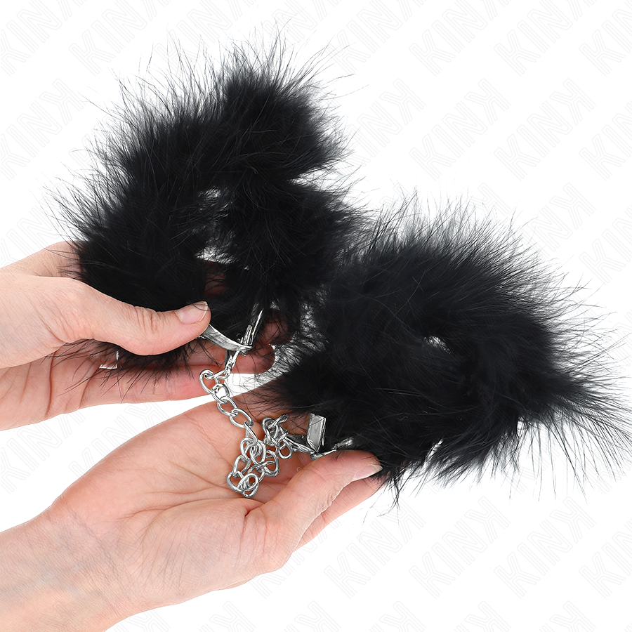 KINK - MINI FEATHER HAND CUFFS - NOCTURNA DESIRES