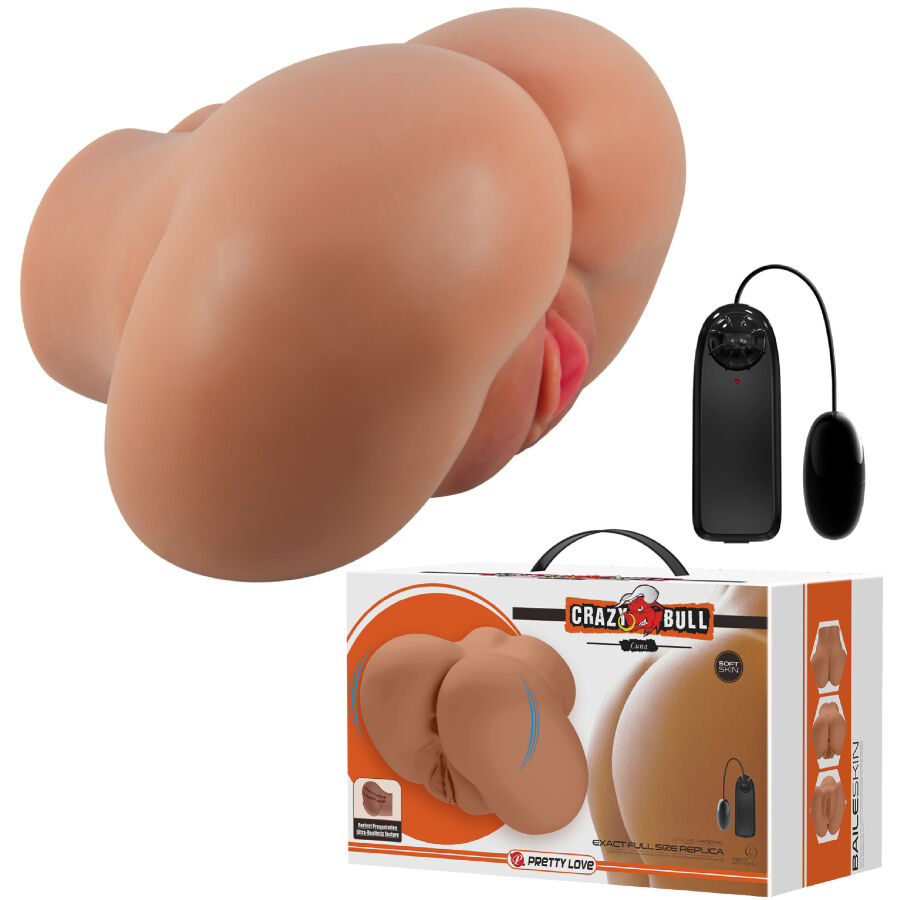 CRAZY BULL - LUNA VIBRATOR BUTT WITH REALISTIC VAGINA AND ANUS CONTROL REMOTO - NOCTURNA DESIRES