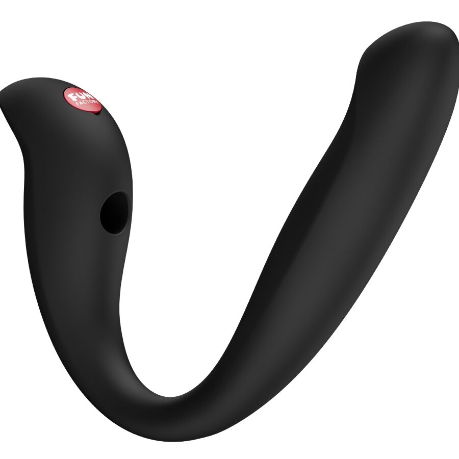 FUN FACTORY - VELOCE INSERTABLE DOUBLE AIR PULSE VIBRATOR BLACK - NOCTURNA DESIRES
