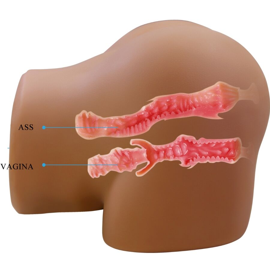 CRAZY BULL - GERIANN REALISTIC FEMALE BUTT VIBRATOR AND SUCKER WITH SOUND 5.5 KG - NOCTURNA DESIRES
