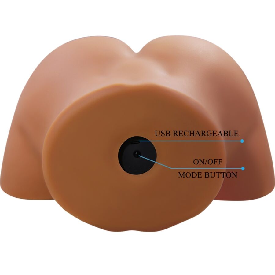 CRAZY BULL - GERIANN REALISTIC FEMALE BUTT VIBRATOR AND SUCKER WITH SOUND 5.5 KG - NOCTURNA DESIRES
