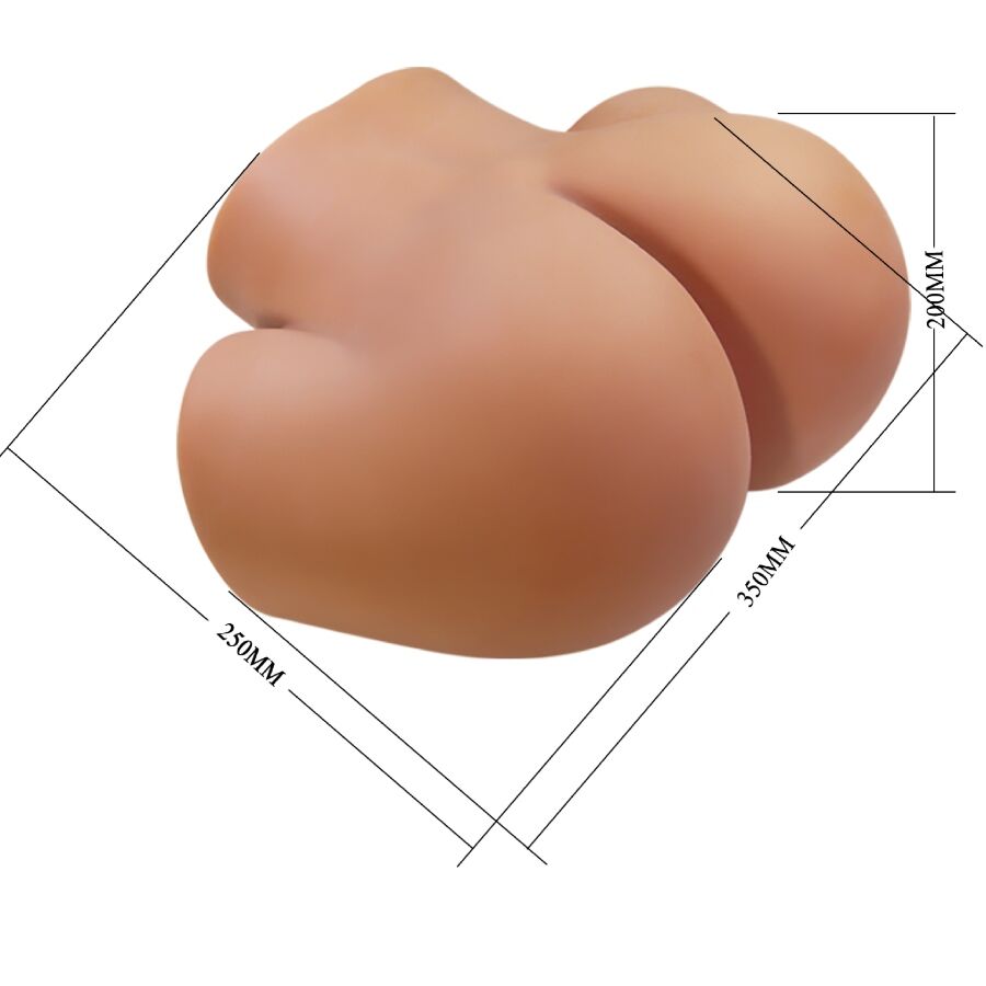 CRAZY BULL - ILANA REALISTIC FEMALE BUTT VIBRATOR AND SUCKER WITH SOUND 6.8 KG - NOCTURNA DESIRES