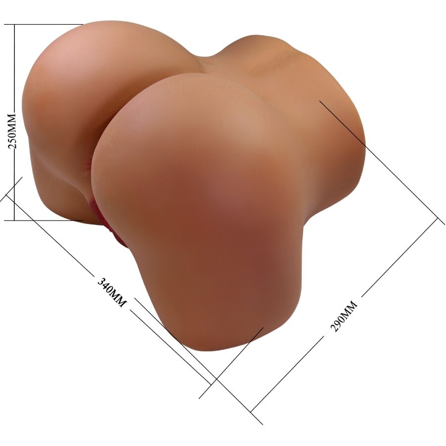 CRAZY BULL - WENDY REALISTIC FEMALE BUTT VIBRATOR AND SUCKER WITH SOUND 11 KG - NOCTURNA DESIRES