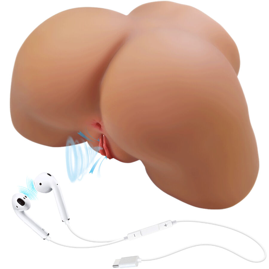 CRAZY BULL - ILANA REALISTIC FEMALE BUTT VIBRATOR AND SUCKER WITH SOUND 6.8 KG - NOCTURNA DESIRES