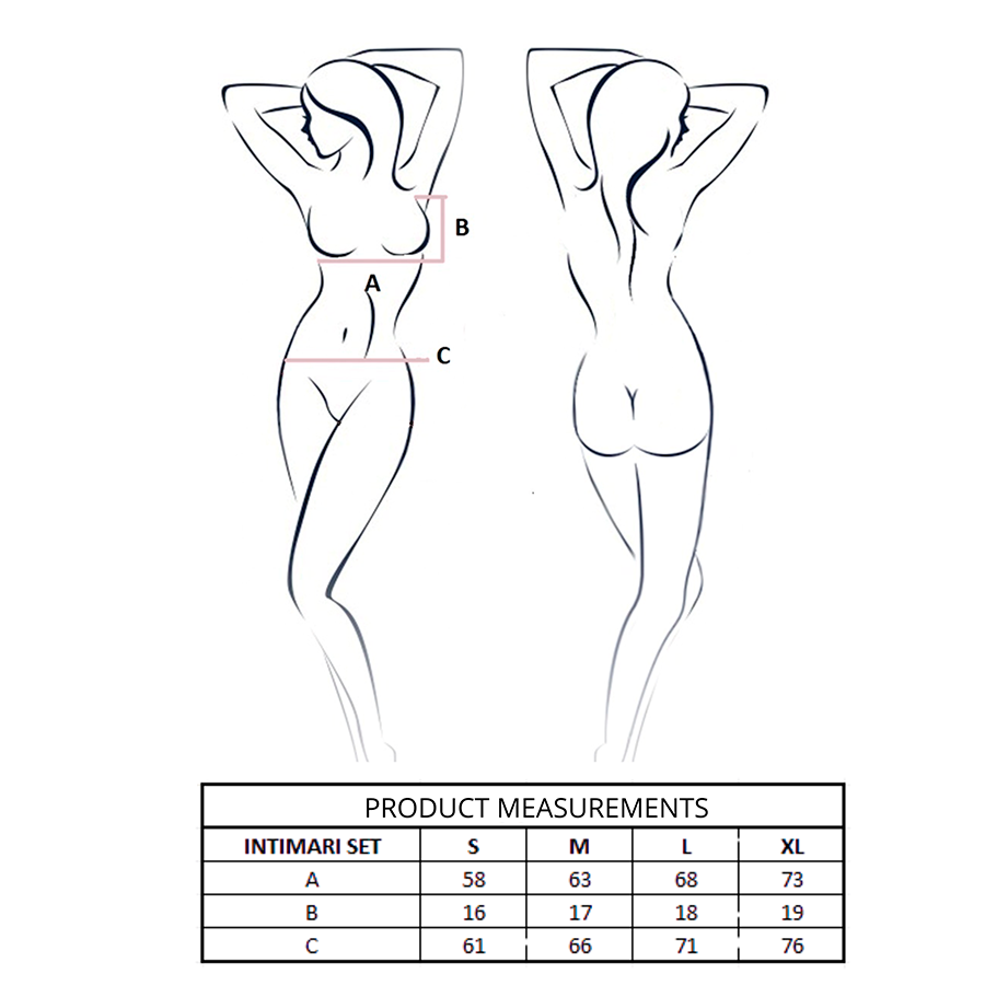 PASSION - INTIMARI BRA + PANTIES SET PINK S/M - NOCTURNA DESIRES