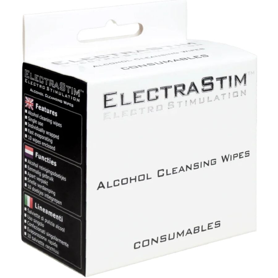 ELECTRASTIM - ALCOHOL CLEANSING WIPES 10 UNITS - NOCTURNA DESIRES