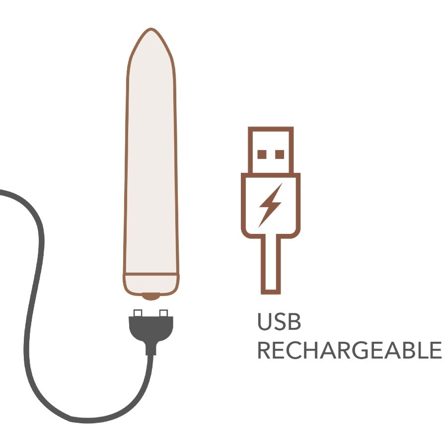 ROCKS-OFF - RECHARGEABLE VIBRATING BULLET GOLDEN ROSE - NOCTURNA DESIRES