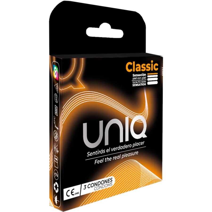 UNIQ - CLASSIC LATEX FREE CONDOMS 3 UNITS - NOCTURNA DESIRES