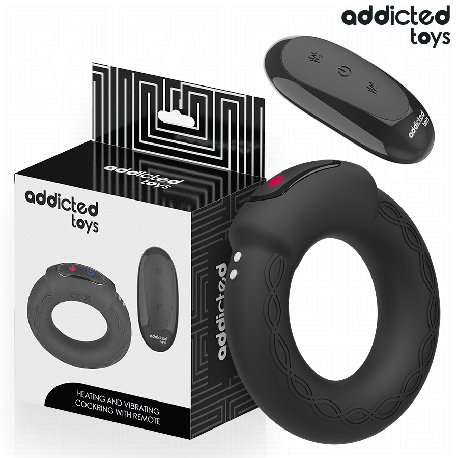 ADDICTED TOYS - HEATING EFFECT VIBRATING COCK RING REMOTE CONTROL - NOCTURNA DESIRES
