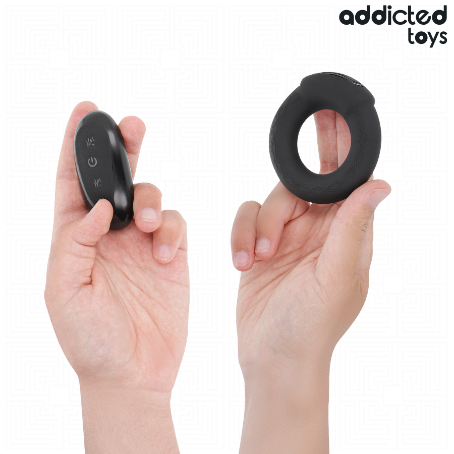 ADDICTED TOYS - HEATING EFFECT VIBRATING COCK RING REMOTE CONTROL - NOCTURNA DESIRES