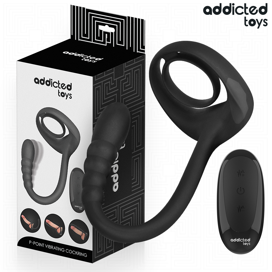 ADDICTED TOYS - P-SPOT VIBRATING COCK RING REMOTE CONTROL - NOCTURNA DESIRES