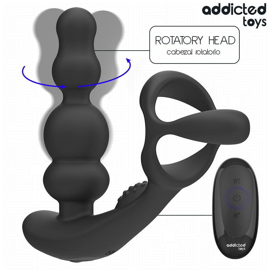 ADDICTED TOYS - ROTATING PROSTATE MASSAGER REMOTE CONTROL - NOCTURNA DESIRES