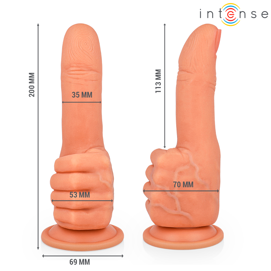 INTENSE - BENDER G-SPOT STIMULATOR FLEXIBLE HAND 11.3 CM - NOCTURNA DESIRES