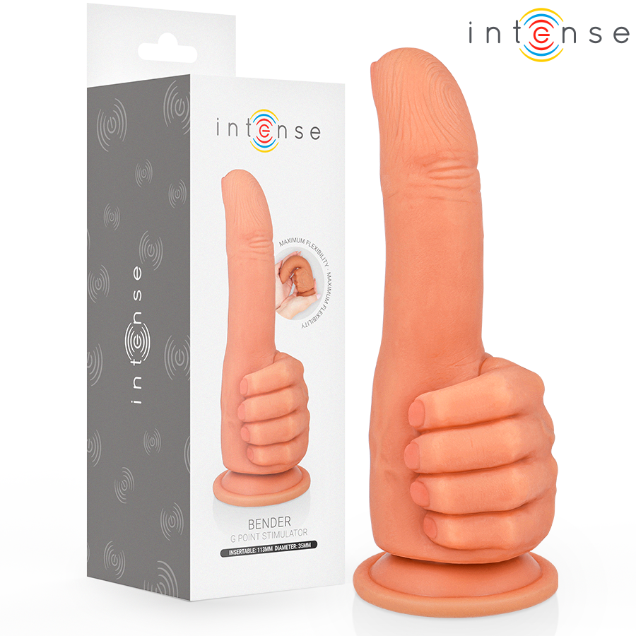 INTENSE - BENDER G-SPOT STIMULATOR FLEXIBLE HAND 11.3 CM - NOCTURNA DESIRES