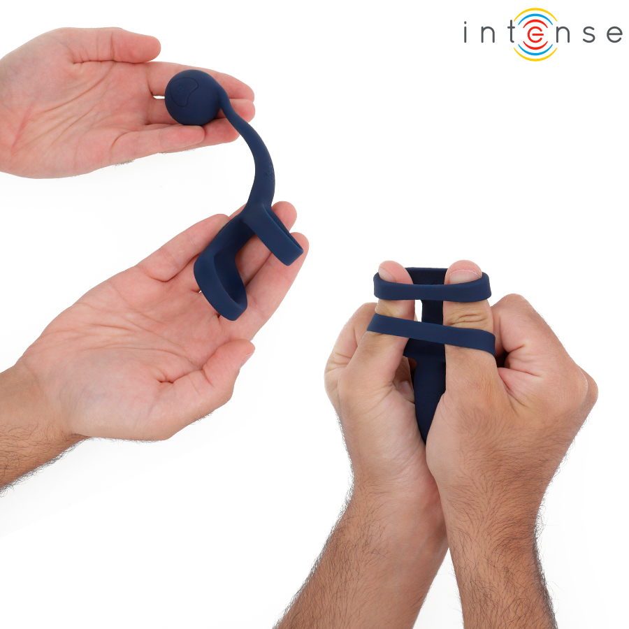 INTENSE - TYSON COCK RING WITH VIBRATING BALL Ø 3.2 CM - NOCTURNA DESIRES