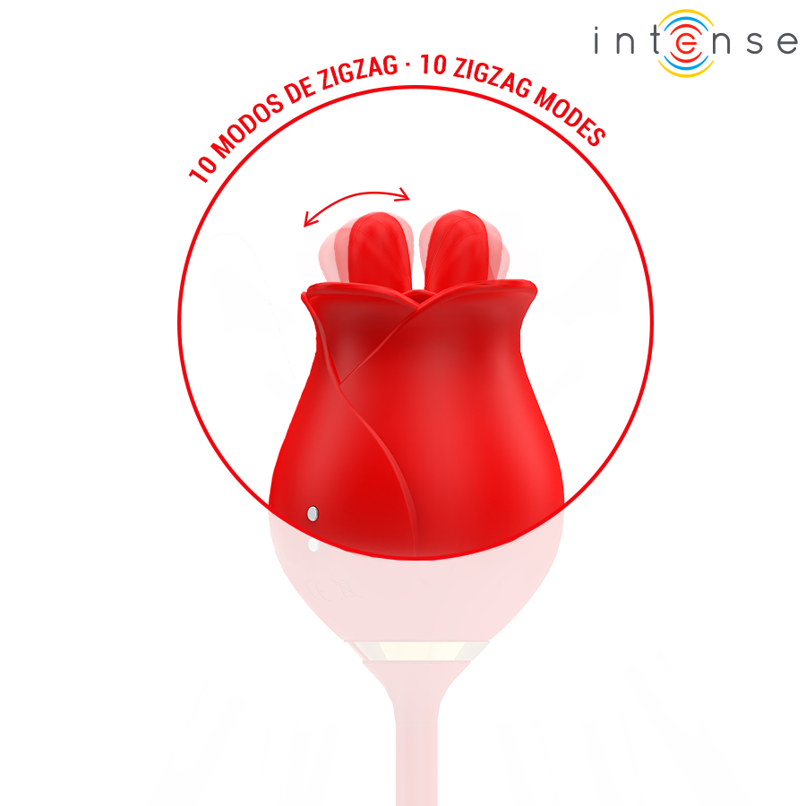 INTENSE - MELANIE DOUBLE CLITORIS STIMULATOR WITH ZIGZAG TONGUE - NOCTURNA DESIRES
